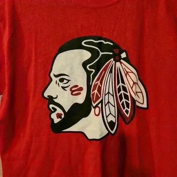 Gildan WWE CM PUNK chicago black hawks tee red size M - Picture 2 of 4
